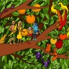 Пинк и Понка с друзьями-мурами на ветке Мать-дерева